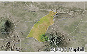 Satellite 3D Map of Kab. Madiun, semi-desaturated