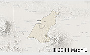 Shaded Relief 3D Map of Kab. Madiun, lighten