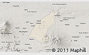 Shaded Relief 3D Map of Kab. Madiun, semi-desaturated