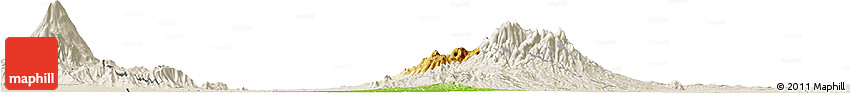 Physical Horizon Map of Kab. Madiun, shaded relief outside