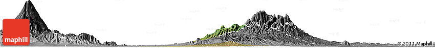 Satellite Horizon Map of Kab. Madiun, desaturated