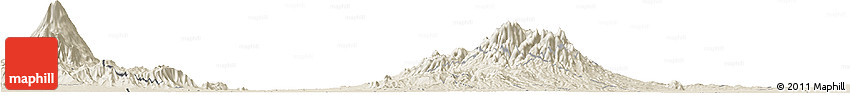 Shaded Relief Horizon Map of Kab. Madiun