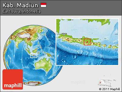 Physical Location Map of Kab. Madiun