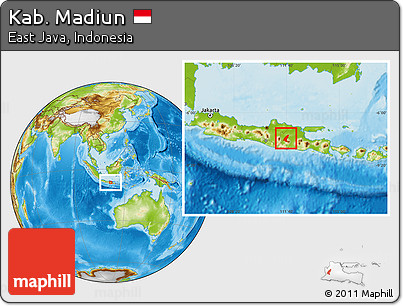 Physical Location Map of Kab. Madiun