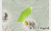 Physical Map of Kab. Madiun, lighten, semi-desaturated