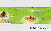 Physical Panoramic Map of Kab. Madiun