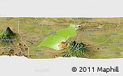 Physical Panoramic Map of Kab. Madiun, satellite outside