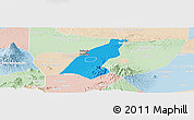 Political Panoramic Map of Kab. Madiun, lighten