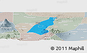 Political Panoramic Map of Kab. Madiun, lighten, semi-desaturated