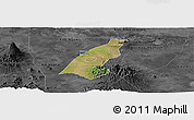 Satellite Panoramic Map of Kab. Madiun, darken, desaturated