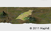 Satellite Panoramic Map of Kab. Madiun, darken