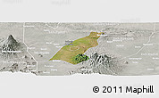 Satellite Panoramic Map of Kab. Madiun, lighten, semi-desaturated