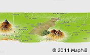 Satellite Panoramic Map of Kab. Madiun, physical outside