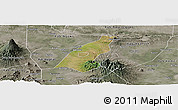 Satellite Panoramic Map of Kab. Madiun, semi-desaturated