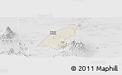 Shaded Relief Panoramic Map of Kab. Madiun, lighten, desaturated