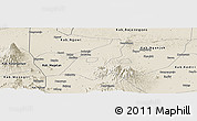 Shaded Relief Panoramic Map of Kab. Madiun