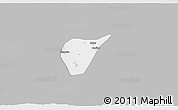 Gray 3D Map of Kab. Magetan, single color outside