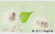 Physical 3D Map of Kab. Magetan, lighten