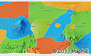 Physical 3D Map of Kab. Magetan, political outside