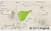 Physical 3D Map of Kab. Magetan, shaded relief outside