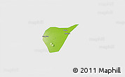 Physical 3D Map of Kab. Magetan, single color outside