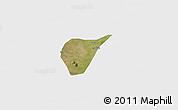 Satellite 3D Map of Kab. Magetan, single color outside