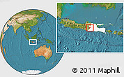 Satellite Location Map of Kab. Magetan, highlighted parent region