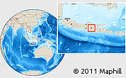 Shaded Relief Location Map of Kab. Magetan