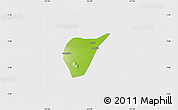 Physical Map of Kab. Magetan, single color outside