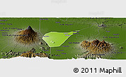Physical Panoramic Map of Kab. Magetan, darken