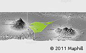 Physical Panoramic Map of Kab. Magetan, desaturated