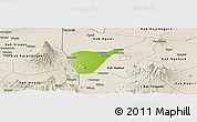 Physical Panoramic Map of Kab. Magetan, shaded relief outside