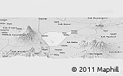 Silver Style Panoramic Map of Kab. Magetan
