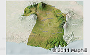Satellite 3D Map of Kab. Malang, lighten