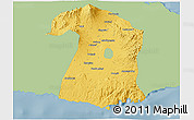 Savanna Style 3D Map of Kab. Malang, single color outside