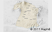 Shaded Relief 3D Map of Kab. Malang, lighten, desaturated