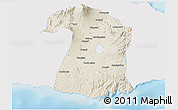 Shaded Relief 3D Map of Kab. Malang, single color outside