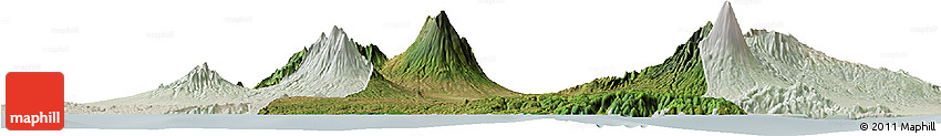 Satellite Horizon Map of Kab. Malang, lighten
