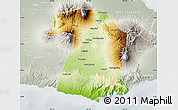 Physical Map of Kab. Malang, lighten, semi-desaturated