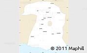 Classic Style Simple Map of Kab. Malang, single color outside