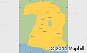Savanna Style Simple Map of Kab. Malang, single color outside