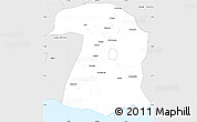 Silver Style Simple Map of Kab. Malang