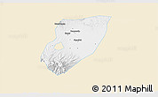 Classic Style 3D Map of Kab. Nganjuk, single color outside