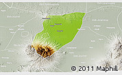 Physical 3D Map of Kab. Nganjuk, lighten, semi-desaturated