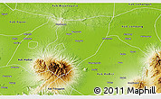 Physical 3D Map of Kab. Nganjuk