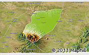Physical 3D Map of Kab. Nganjuk, satellite outside