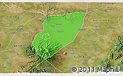 Political 3D Map of Kab. Nganjuk, satellite outside