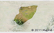 Satellite 3D Map of Kab. Nganjuk, lighten
