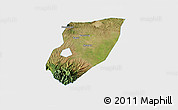 Satellite 3D Map of Kab. Nganjuk, single color outside