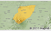 Savanna Style 3D Map of Kab. Nganjuk